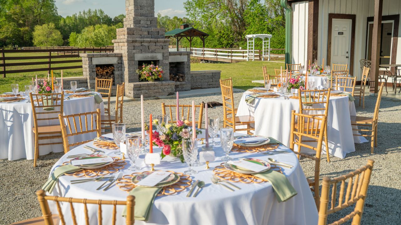 The English Country Barn Wedding - Patio 1